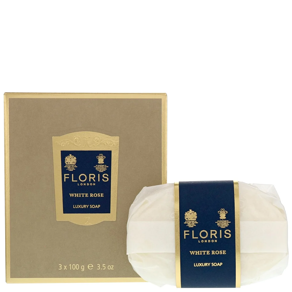 Floris London White Rose Luxury Soap 3 x 100g Image 1