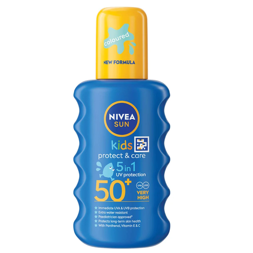 Nivea Sun Kids Protect & Care SPF50+ Coloured Spray 200ml Image 1