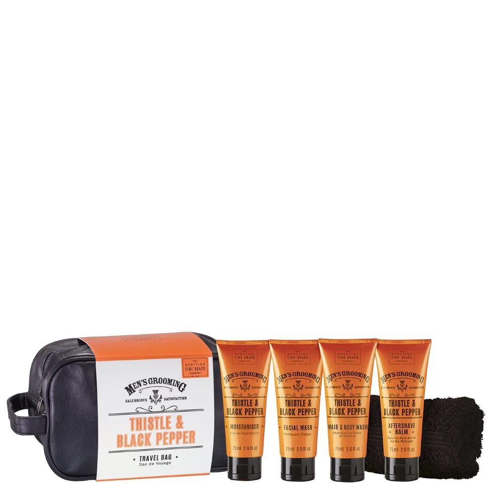Scottish Fine Soaps Company Men's Grooming Thistle & Black Pepper Travel Bag Image 1