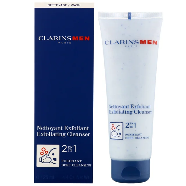 Clarins Men Exfoliating Cleanser 2 in 1 Deep Cleansing 125ml / 4.4 oz.