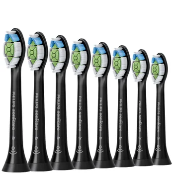 Philips Toothbrush Heads Sonicare W2 Optimal White Standard Sonic Toothbrush Heads Black x 8 HX6068/13