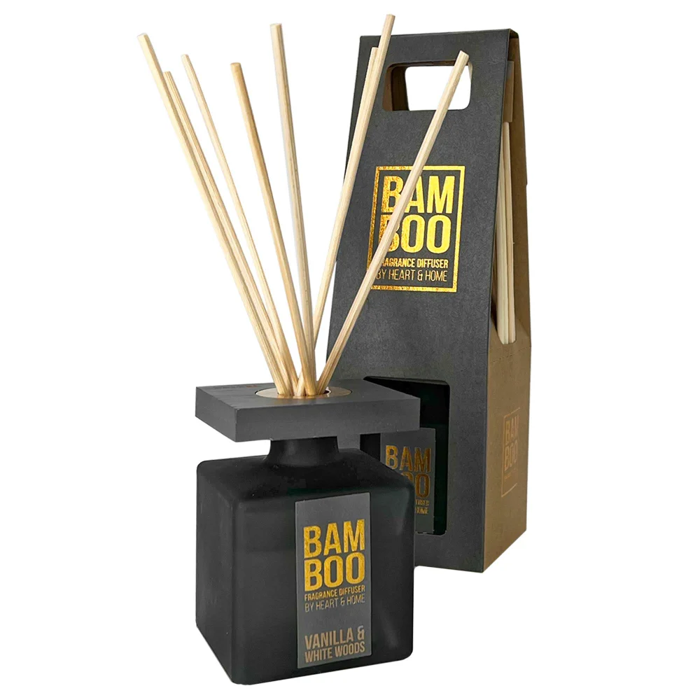 BAMBOO Reed Diffuser Vanilla & White Woods 70ml Image 1
