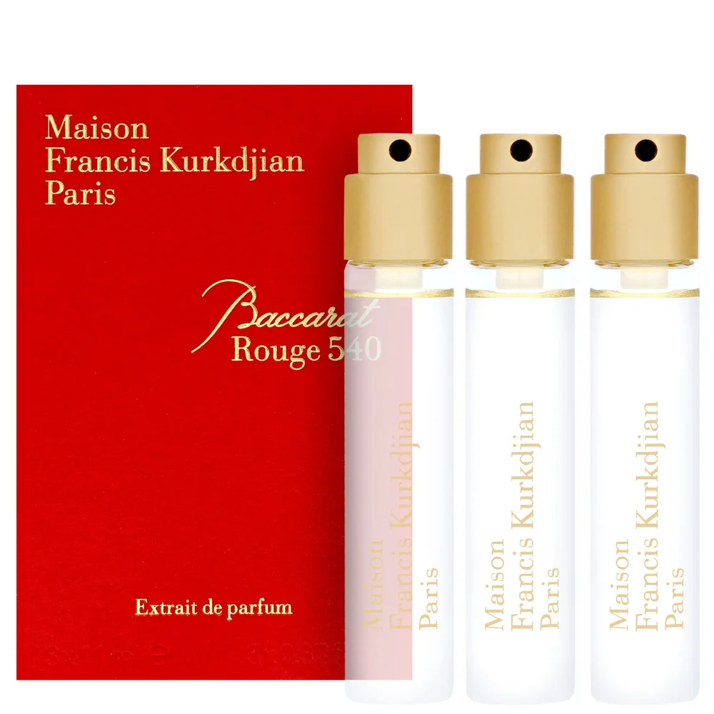 Maison Francis Kurkdjian Baccarat Rouge 540 Extrait de Parfum Spray Refills for Globe Trotter 3 x 11ml Image 1