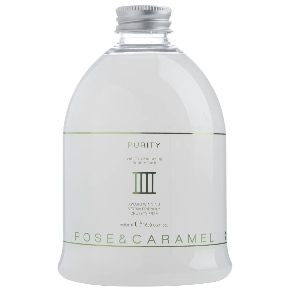 Rose & Caramel Tan Purity Self Tan Removing Bubble Bath 500ml Image 1