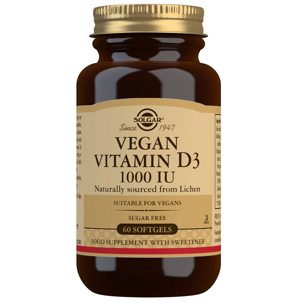 Solgar Vitamins Vegan Vitamin D3 1000IU x 60 Image 1