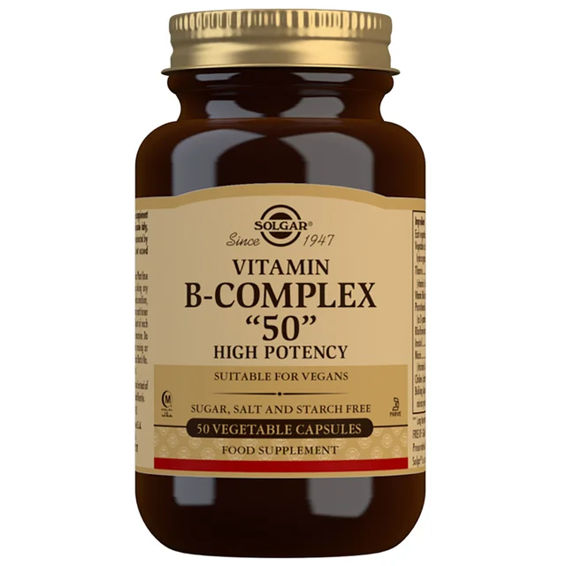 Solgar Vitamin B-Complex "50" High Potency Vegetable Capsules x 50