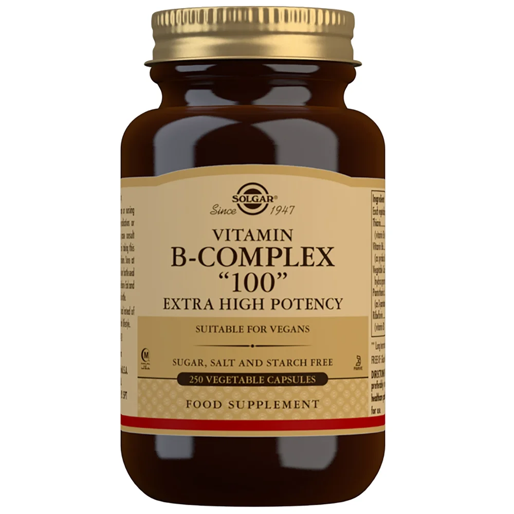 Solgar Vitamins Vitamin B-Complex "100" Extra High Potency Vegetable Capsules x 250 Image 1