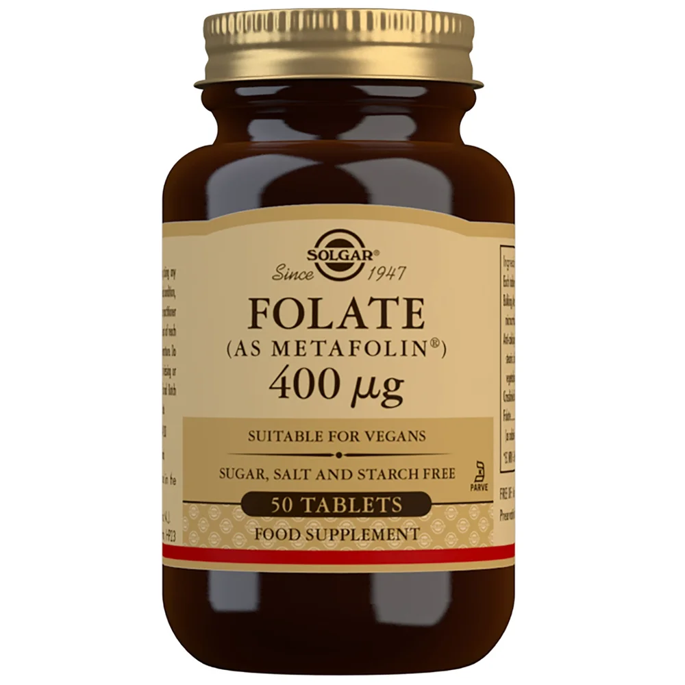 Solgar Folate (as Metafolin®) 400µg Tablets x 50 Image 1