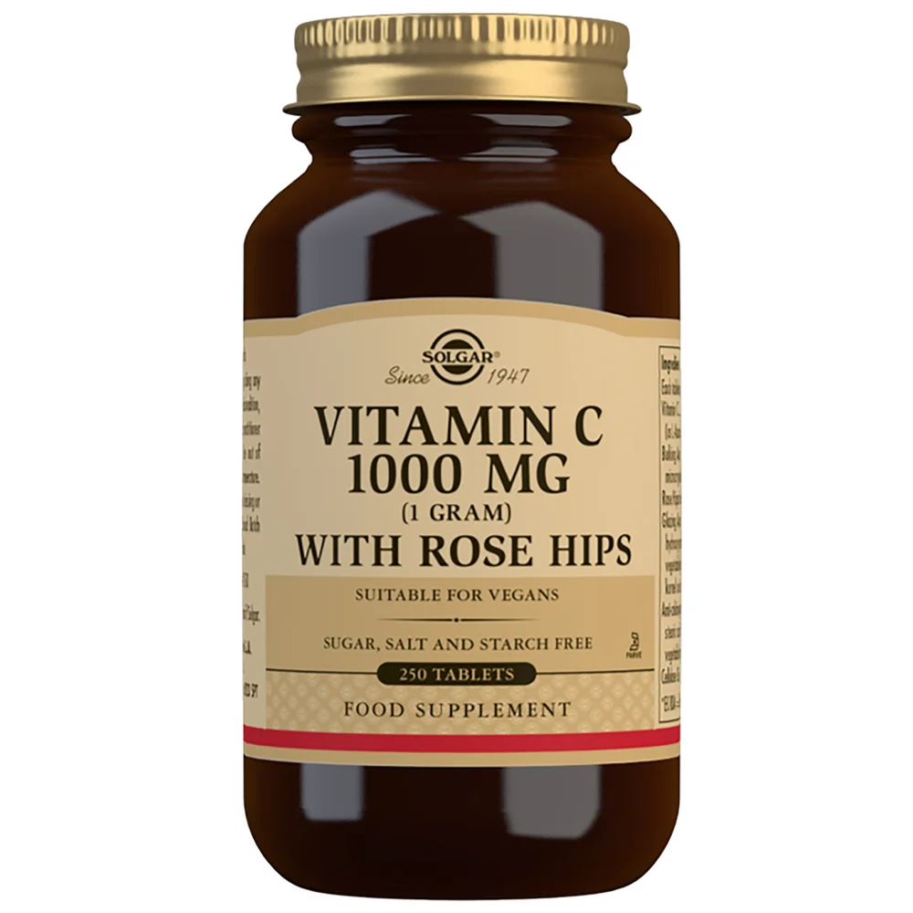 Solgar Vitamins Vitamin C 1000 mg with Rose Hips Tablets x 250 Image 1