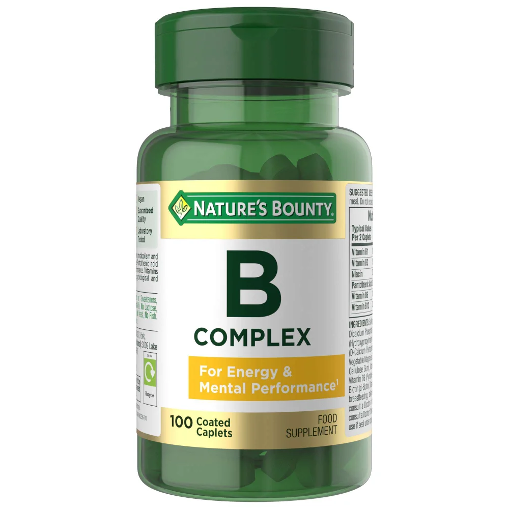 Nature's Bounty Everyday Energy Complete B Vitamin Complex Coated Tablets x 100 Image 1