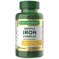 Nature's Bounty Everyday Energy Gentle Iron Complex with Vitamins B12 & C Capsules x 100 - undefined undefined