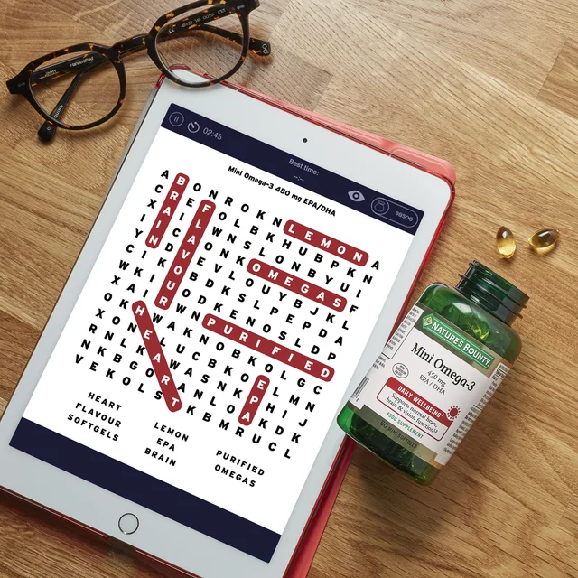 Nature's Bounty Fish Oil & Omegas Mini Omega-3 450mg Softgels x 60