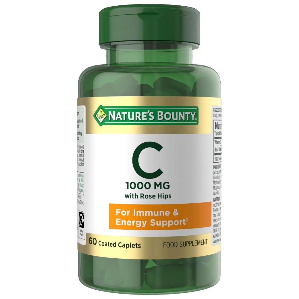 Nature's Bounty Vitamins Vitamin C 1000mg with Rose Hips x 60 Image 1