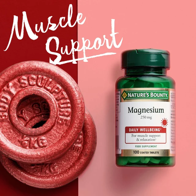 Nature's Bounty Magnesium 250 mg Coated Tablets x 100