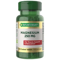 Nature's Bounty Minerals Magnesium 250 mg Coated Tablets x 100 - undefined undefined