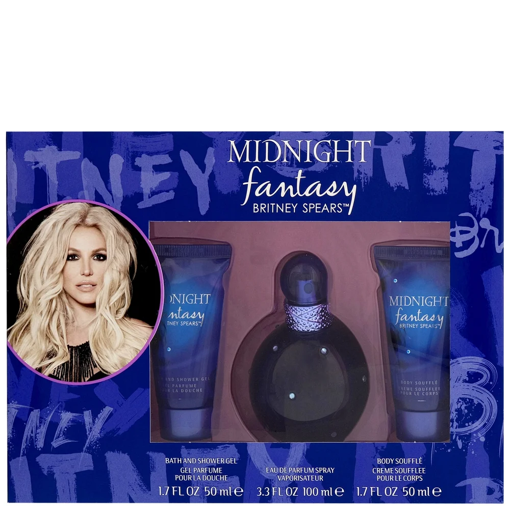 Britney Spears Midnight Fantasy Eau de Parfum Spray 100ml Gift Set Image 1