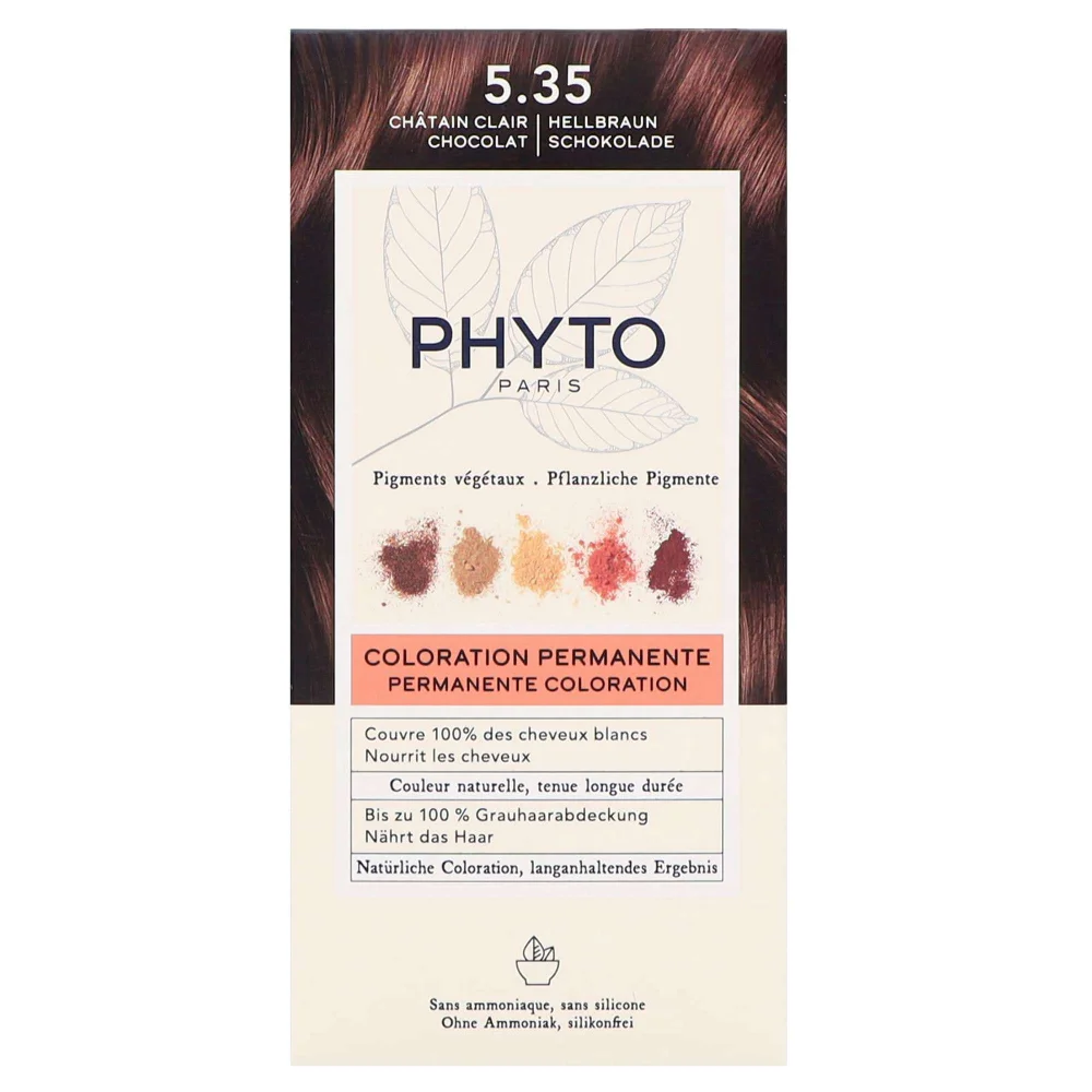 PHYTO PHYTOCOLOR: Permanent Hair Dye Shade: 5.35 Chocolate Light Brown Image 1