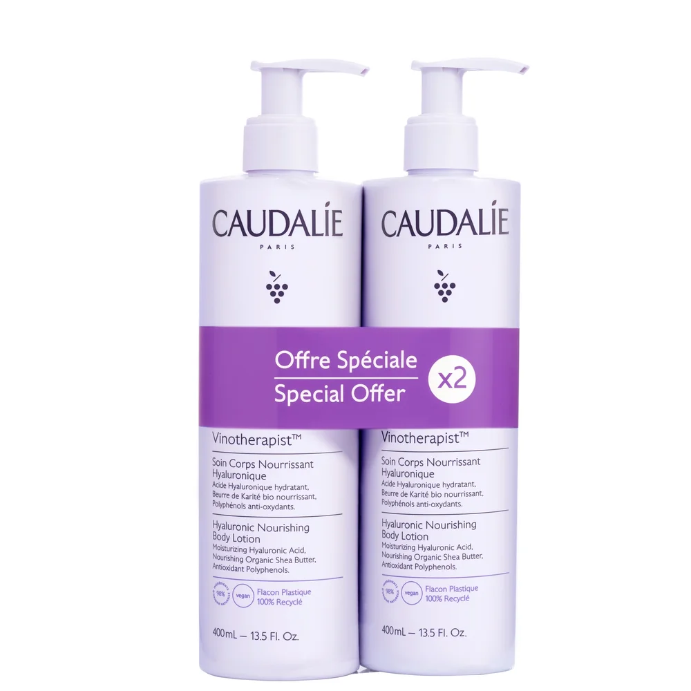 Caudalie Vinotherapist Hyaluronic Nourishing Body Lotion 2 x 400ml Image 1
