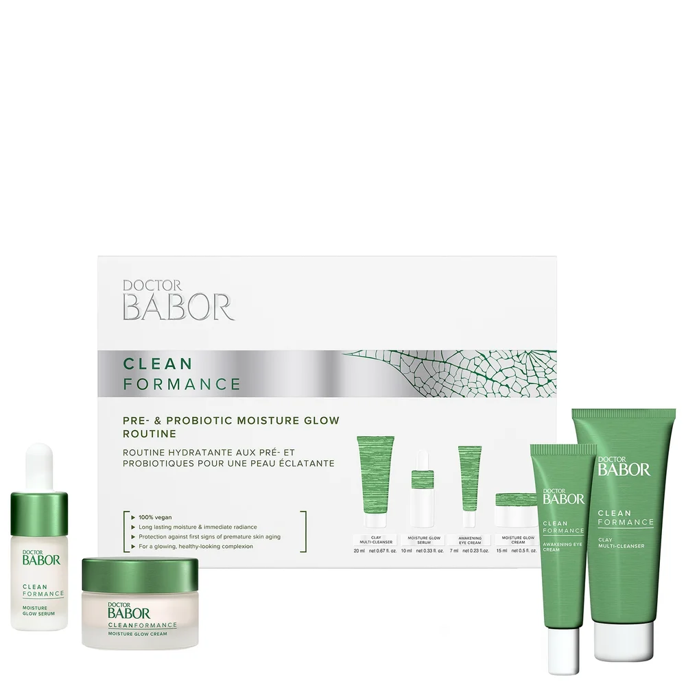 BABOR Doctor Babor Cleanformance Pre- & Probiotic Moisture Glow Routine Set Image 1