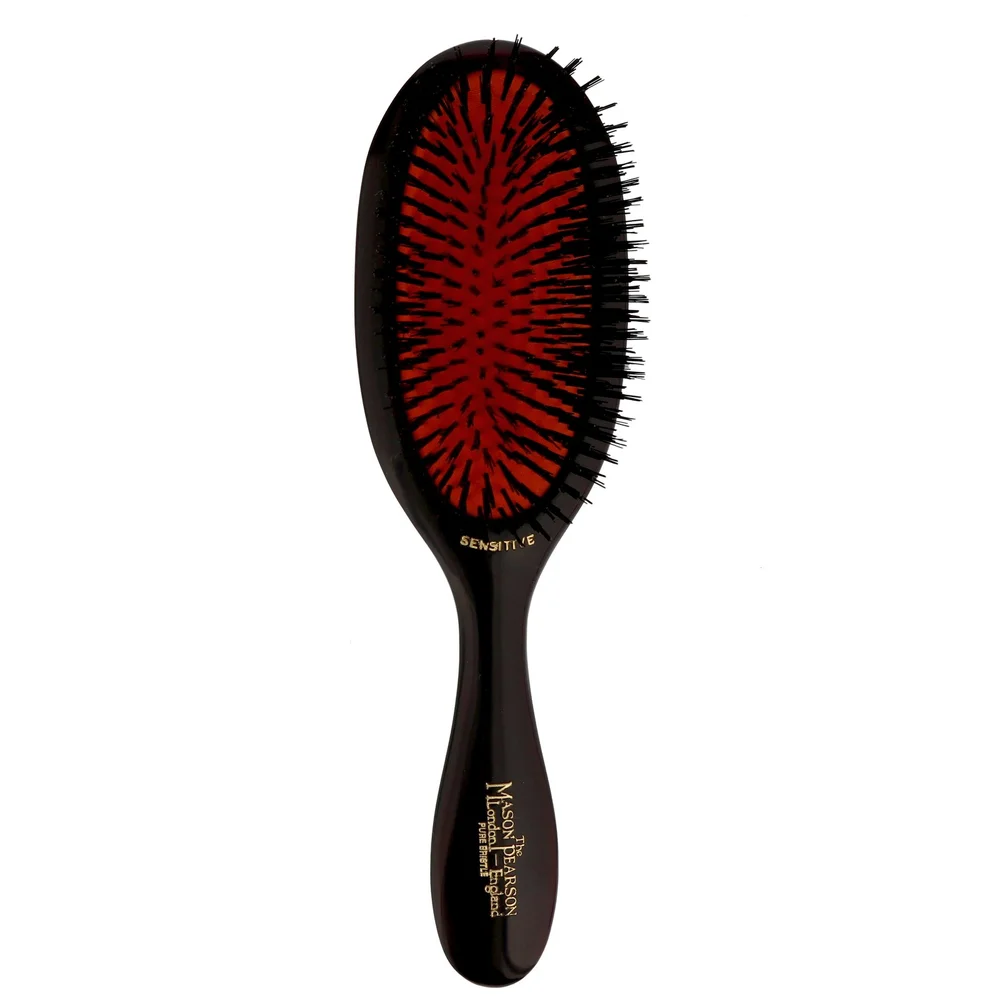 Mason Pearson Pure Boar Bristle Handy Sensitive Brush Dark Ruby SB3 Image 1