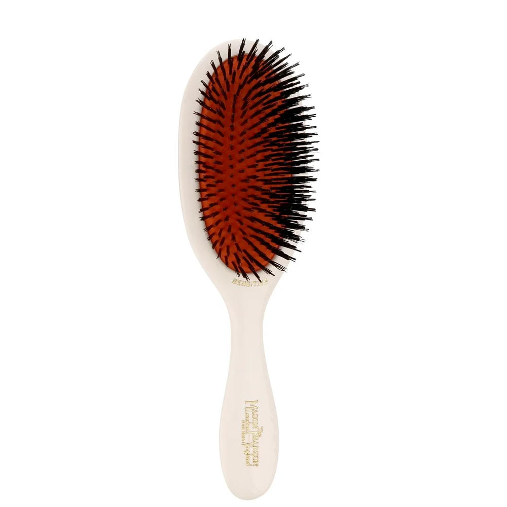 Mason Pearson Pure Boar Bristle Handy Sensitive Brush White SB3 Image 1