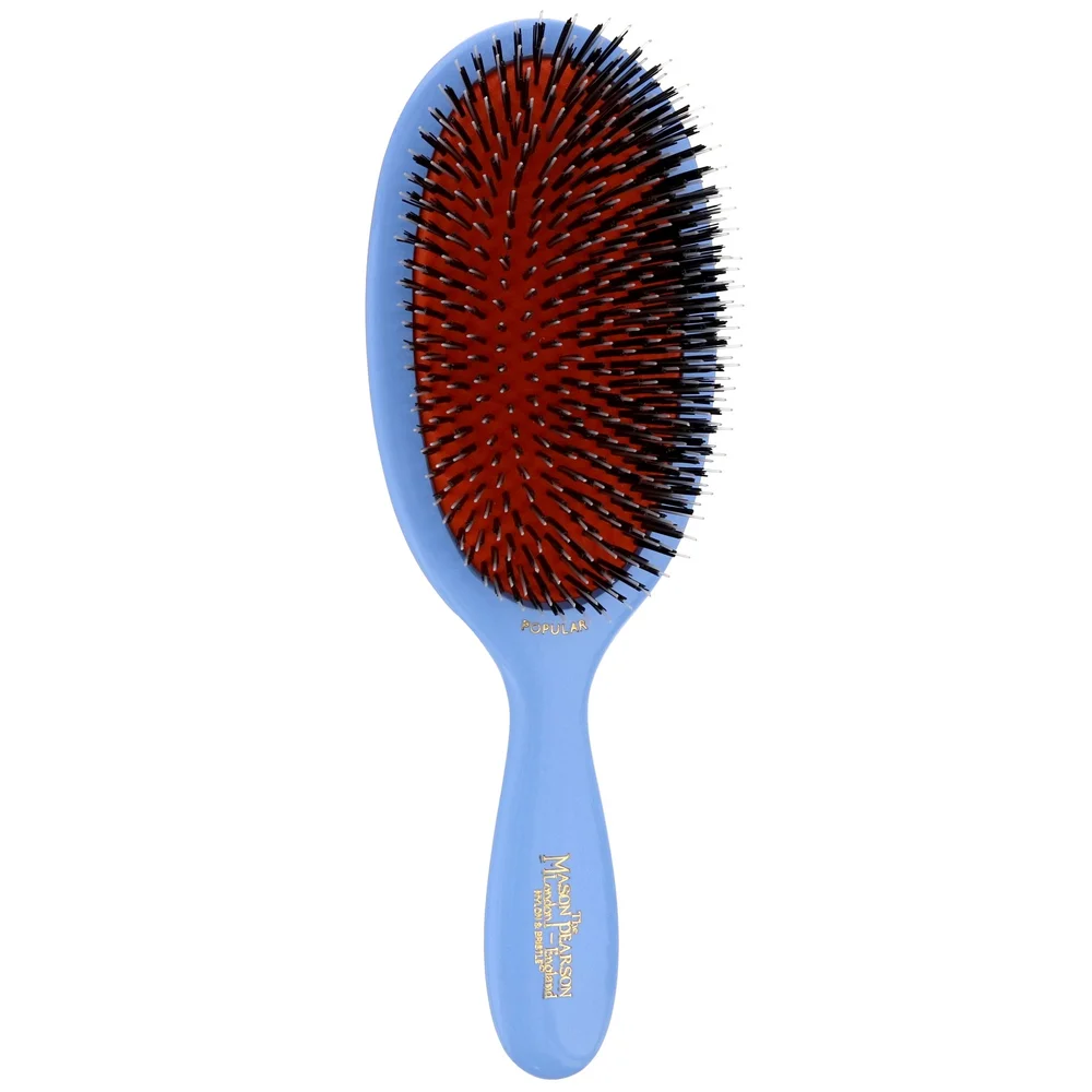 Mason Pearson Boar Bristle & Nylon Popular Brush Blue BN1 Image 1