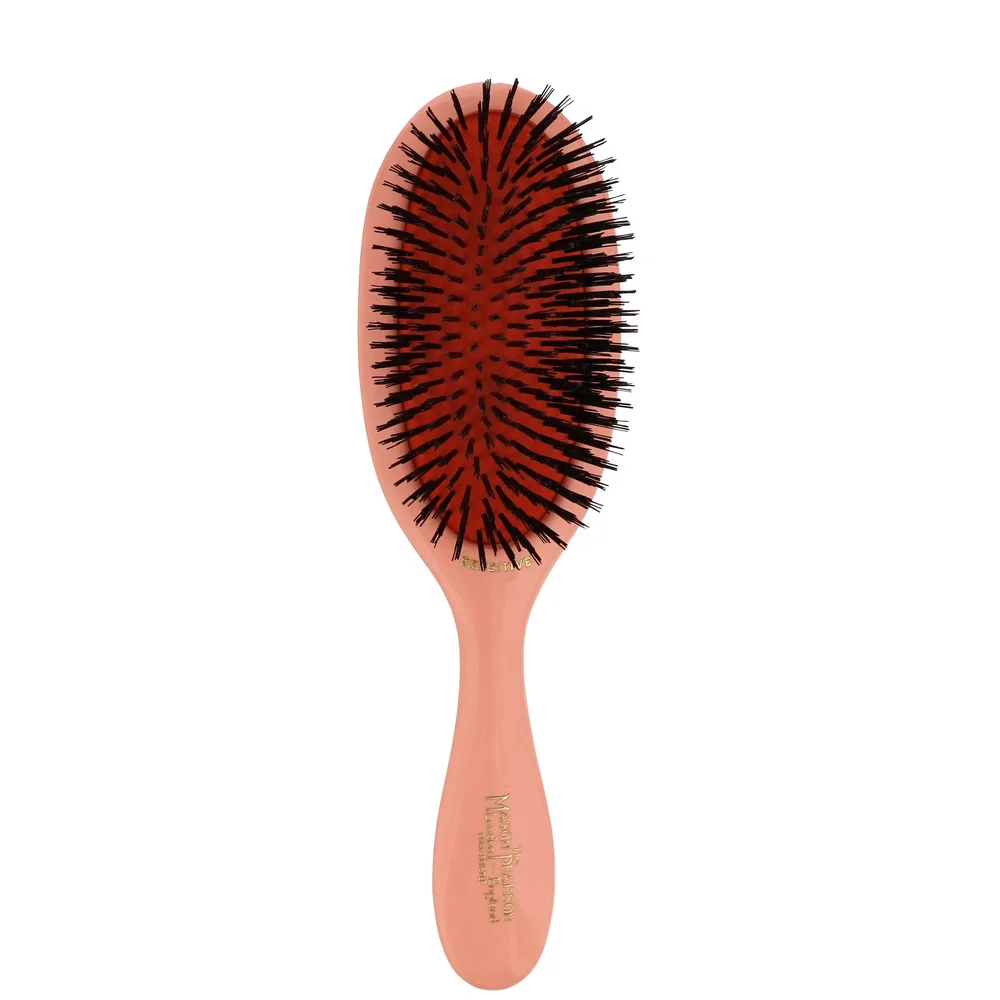 Mason Pearson Pure Boar Bristle Handy Sensitive Brush Pink SB3 Image 1