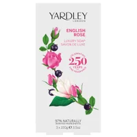 Yardley English Rose Soap 3 x 100g - undefined undefined