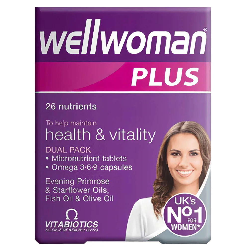 Vitabiotics Wellwoman Plus Dual Pack: Tablets x 28 & Capsules x 28 Image 1