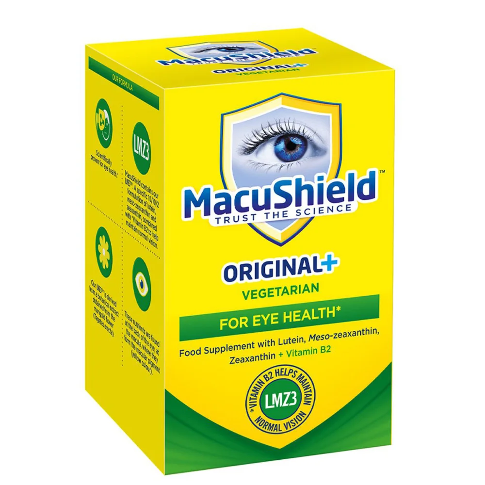 MacuShield Vegetarian Original+ For Eye Health Supplement 90 Capsules Image 1