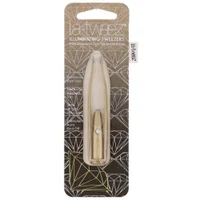 La-tweez Tweezers ECO GOLD Ultra Bright LED Tweezer with Diamond Dust Tip Technology