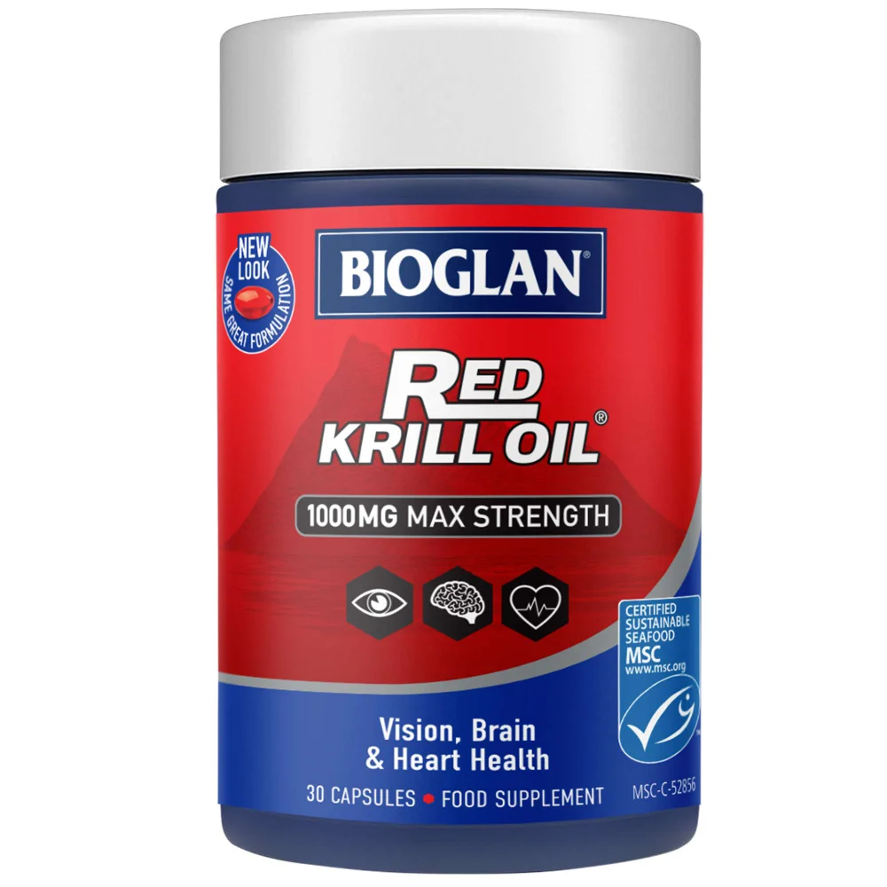 Bioglan Red Krill Oil Max Strength 1000mg Capsules x 30 Image 1