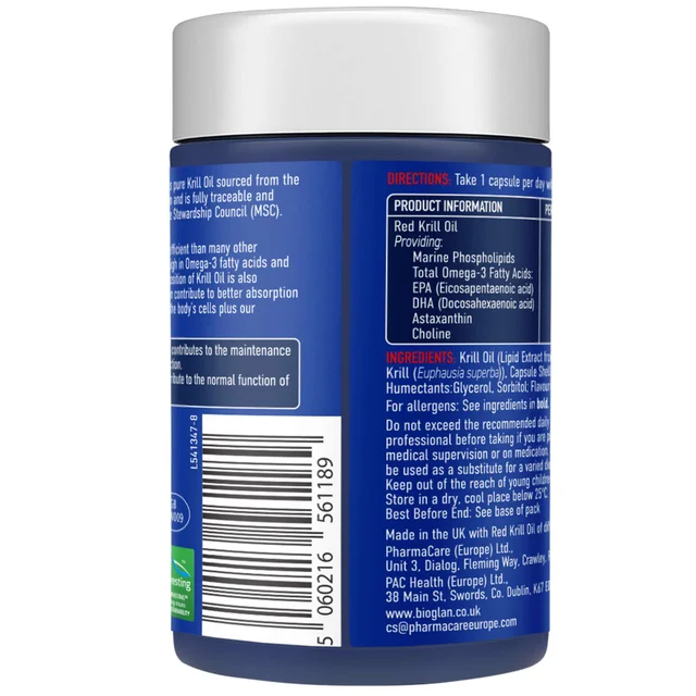 Bioglan Red Krill Oil Max Strength 1000mg Capsules x 30