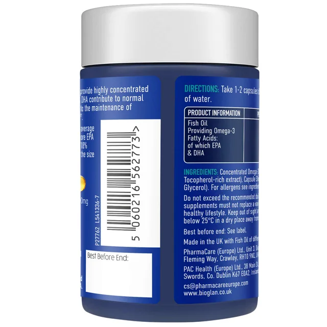 Bioglan Super Fish Oil Super Concentrated Omega-3 Capsules x 100