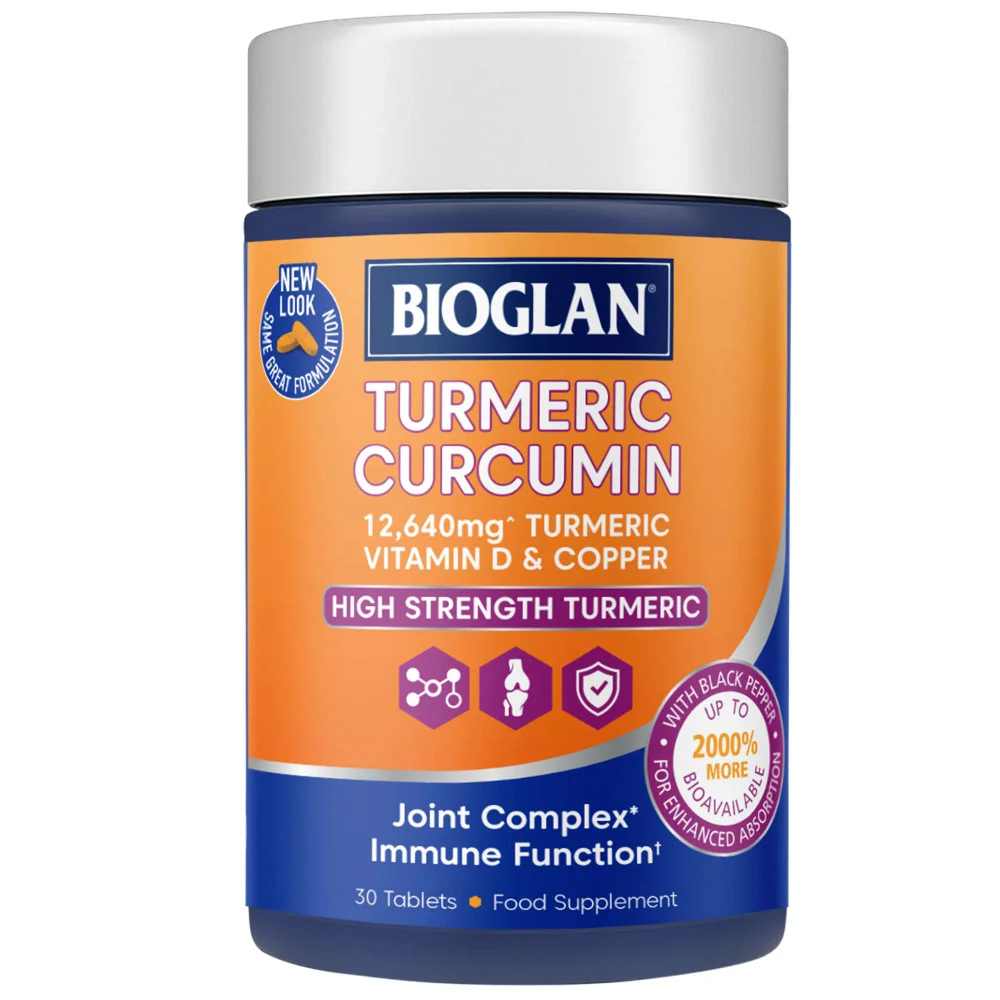 Bioglan Active Curcumin High Strength Turmeric 12,640 MG x 30 Tablets Image 1