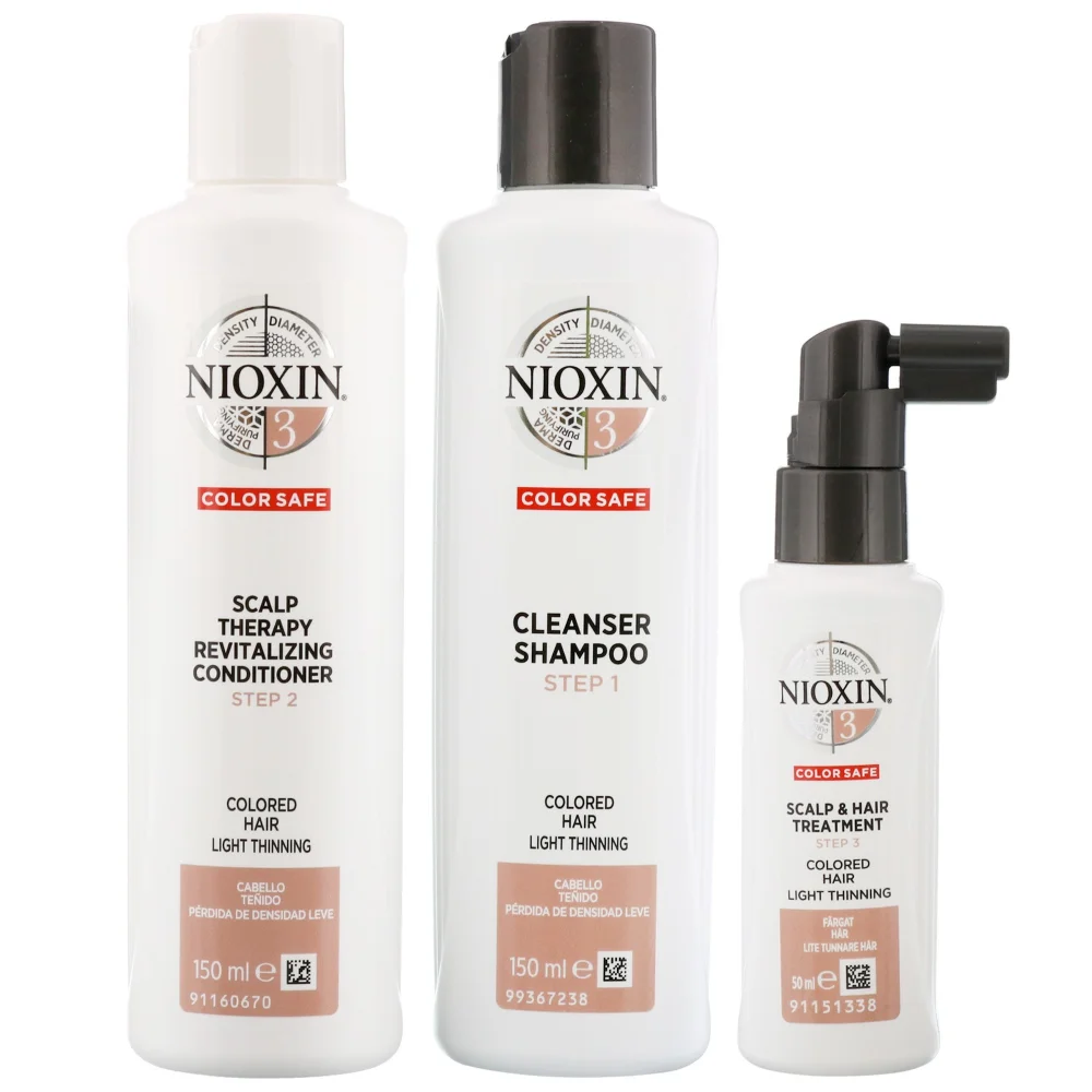 NIOXIN 3D Care System System 3, 3 Part System Kit For Colored Hair With Light Thinning Image 1