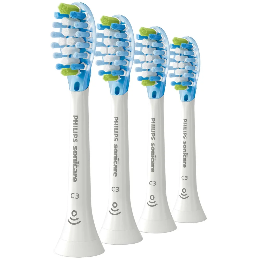 Philips Toothbrush Heads Sonicare C3 Premium Plaque Defence Standard Sonic Toothbrush Heads White x 4 HX9044/17 Image 1