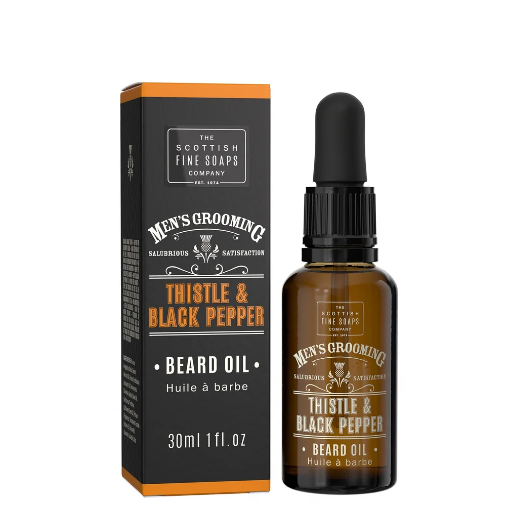 Scottish Fine Soaps Company Men's Grooming Thistle & Black Pepper Beard Oil 30ml Image 1