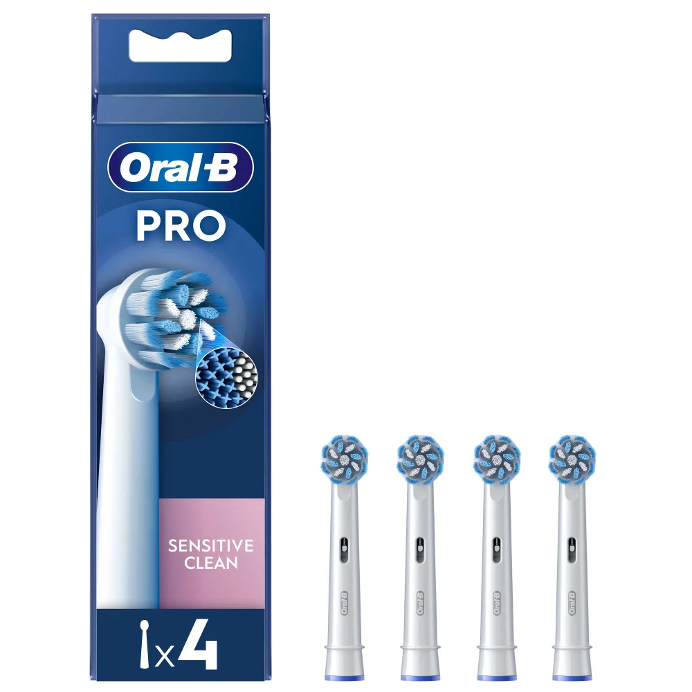 Oral-B Pro Sensitive Clean White Toothbrush Heads 4 Pack Image 1