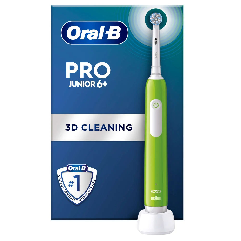 Oral-B Pro Junior Green Electric Toothbrush, For Ages 6+ Image 1