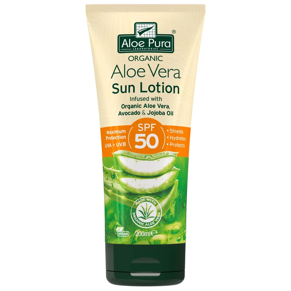 Aloe Pura Aloe Vera Sun Lotion SPF50 200ml Image 1
