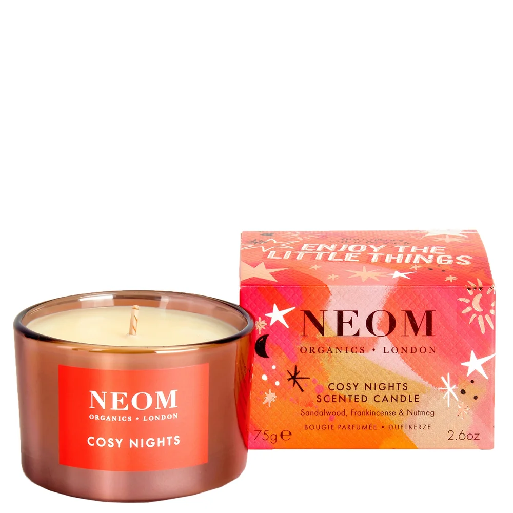 Neom Wellbeing London Scent To De-Stress Cosy Nights Travel Candle 75g Image 1