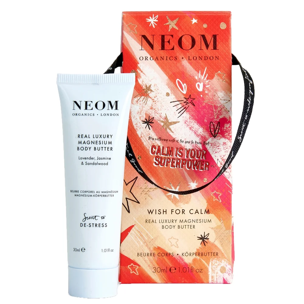 Neom Wellbeing London Christmas 2023 Scent To De-Stress Wish for Calm Body Butter 30ml Image 1
