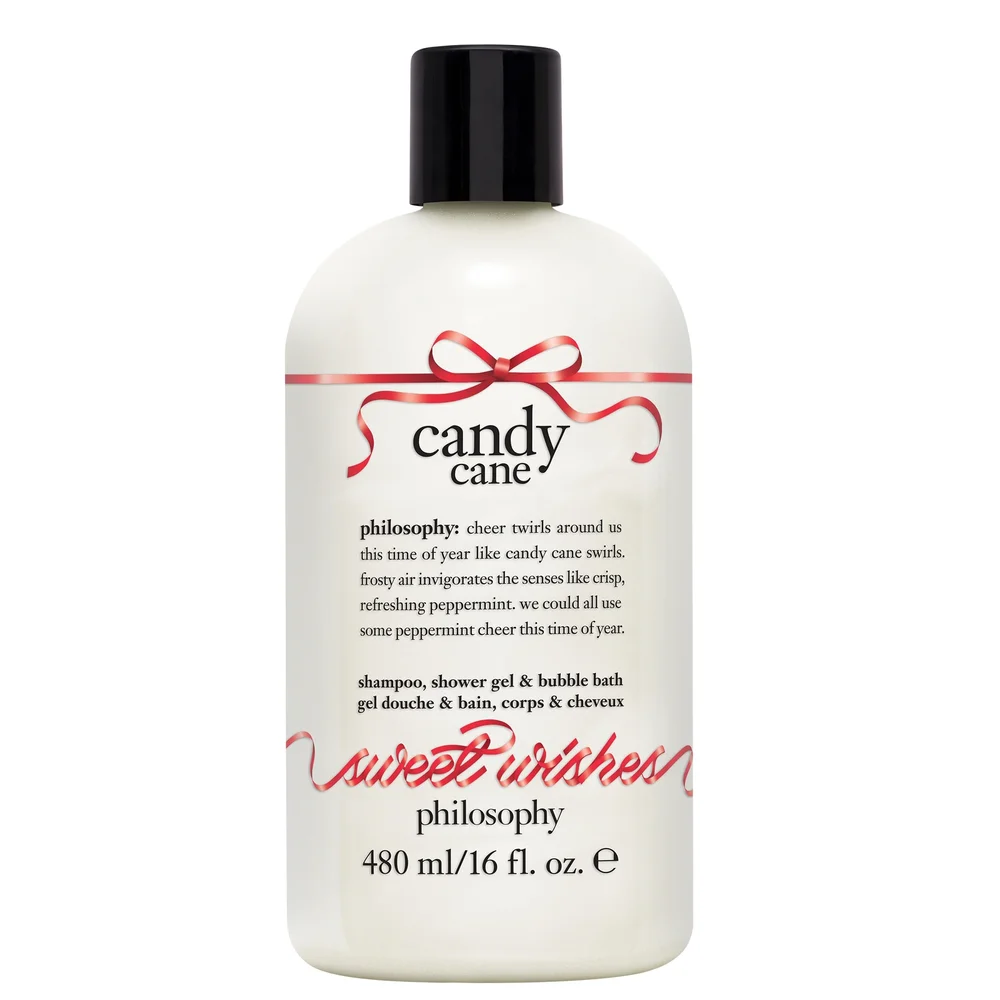 philosophy Christmas 2023 Candy Cane Shower Gel & Bubble Bath 480ml Image 1