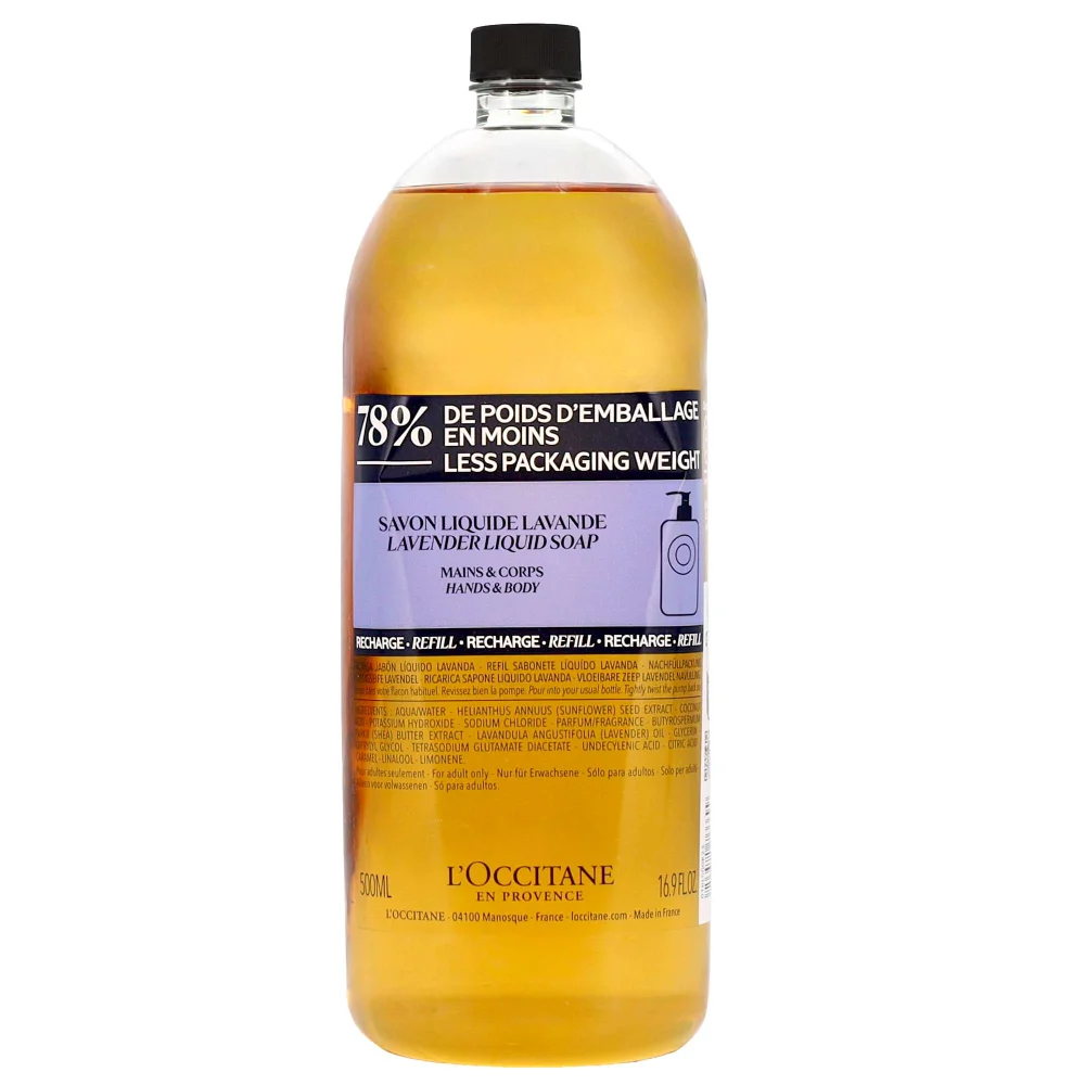 L'OCCITANE Shea Lavender Liquid Soap Eco Refill 500ml Image 1