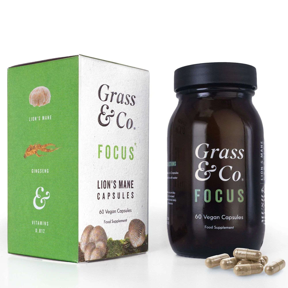 Grass & Co Mushrooms Capsules Lion’s Mane Mushrooms x 60 Capsules Image 1