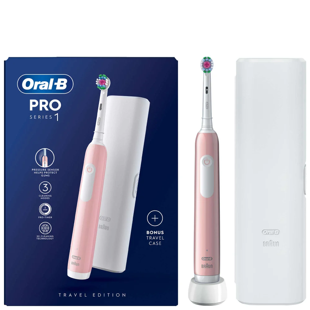 Oral-B Pro 1 Pink Electric Toothbrush Image 1