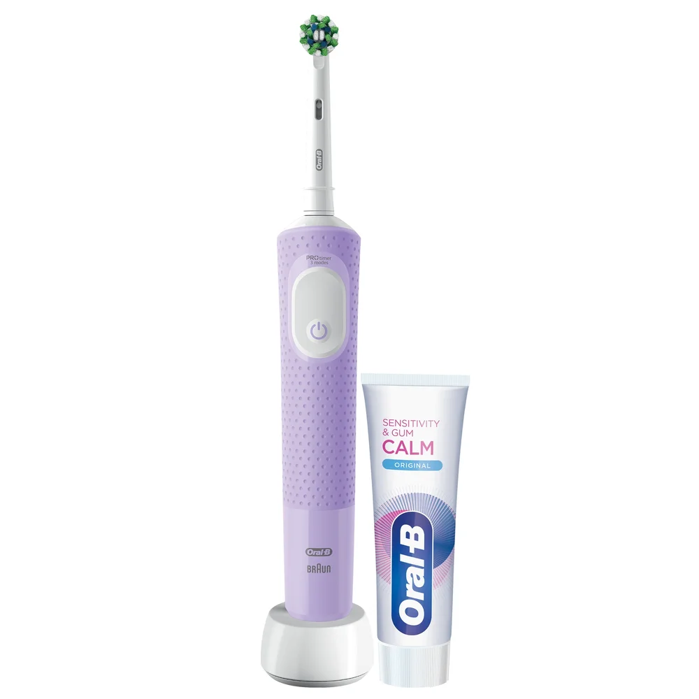Oral-B Vitality Pro Purple Electric Toothbrush & Toothpaste 75ml Image 1