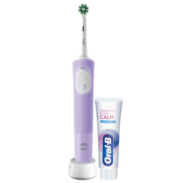 Oral-B Vitality Pro Purple Electric Toothbrush & Toothpaste 75ml