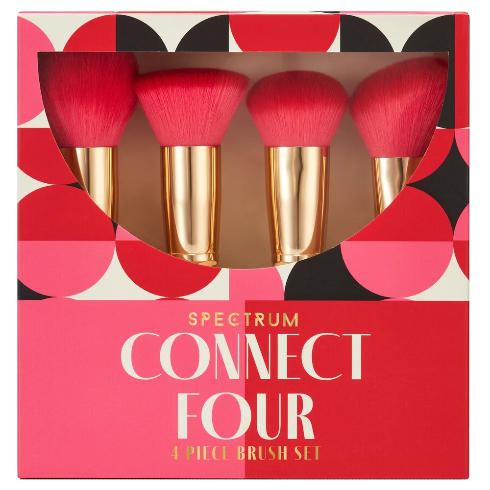 Spectrum Beauty Games Connect Four Midi 4 Piece Makeup Brush Set Image 1